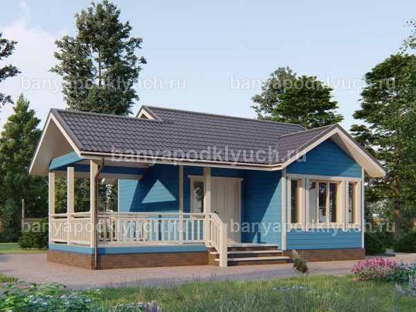 Каркасная баня 9,5 на 7 м